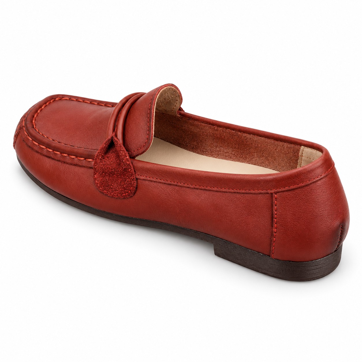Women's Full-Grain Leather Penny Loafer Flats 3