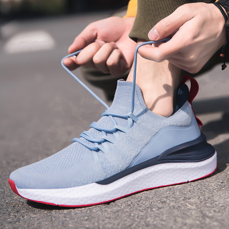 Heren hardloopschoenen van ademend knit-materiaal met demping 2