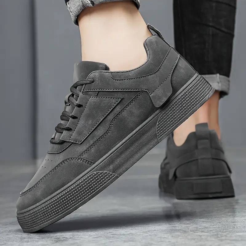 Chaussures casual unies à lacets et antidérapantes pour hommes detail 6
