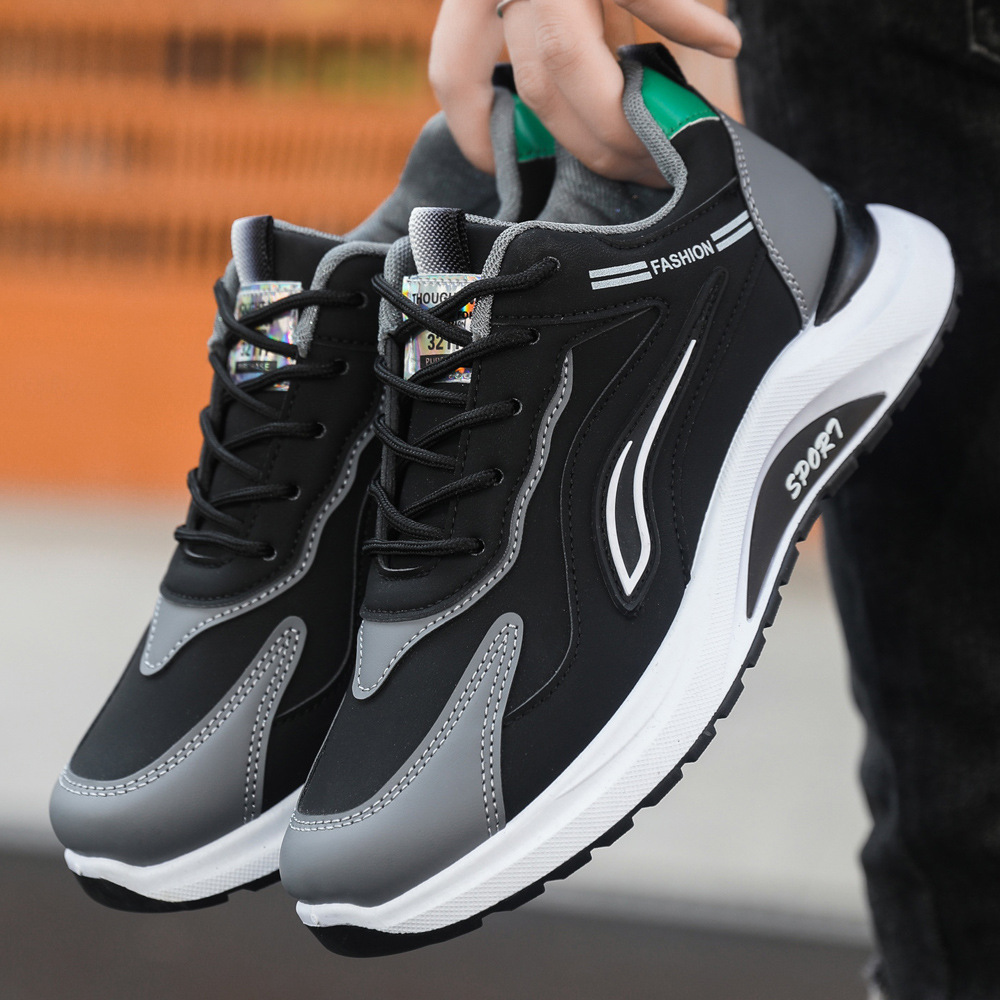 Men's Colorblock Cushioned Lace-Up Sneakers 5