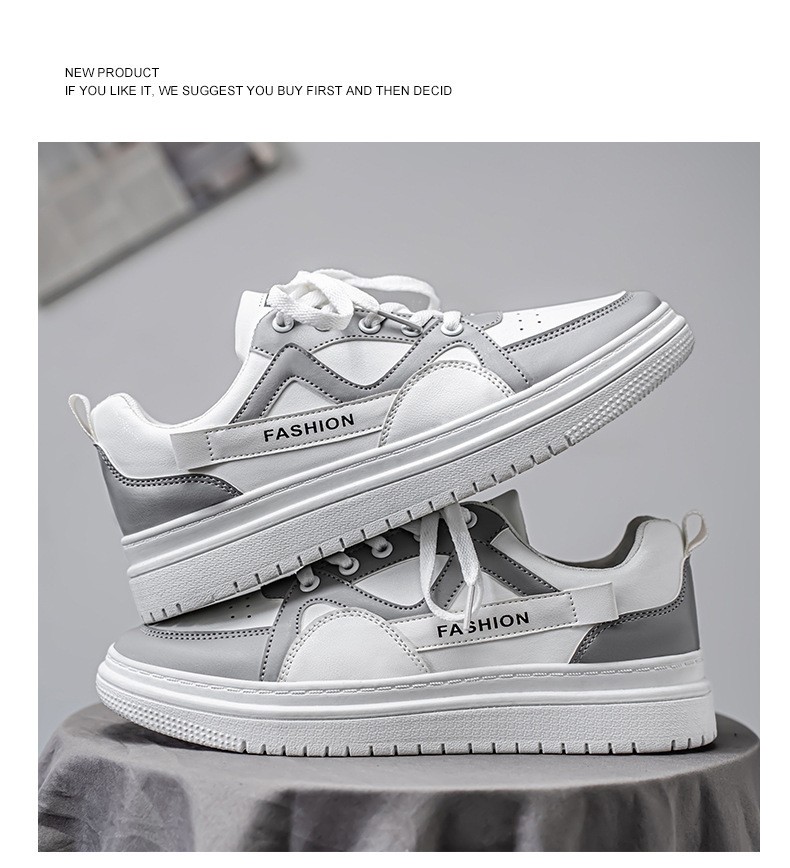 Men's Colorblock Lace-Up Casual Shoes detail 11