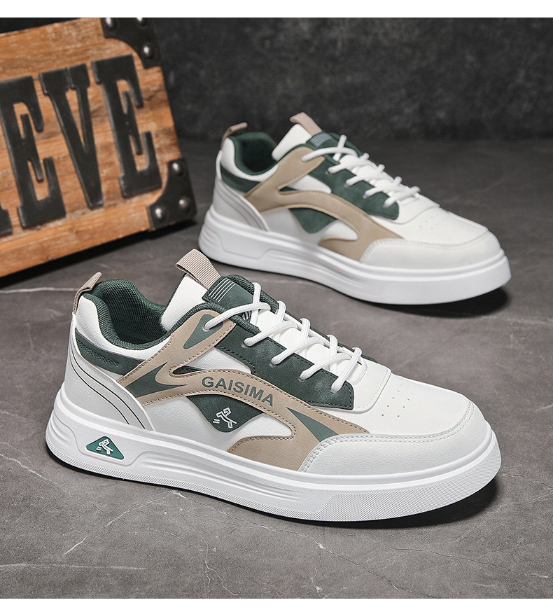Scarpe casual da uomo stringate e traspiranti con design color block detail 8