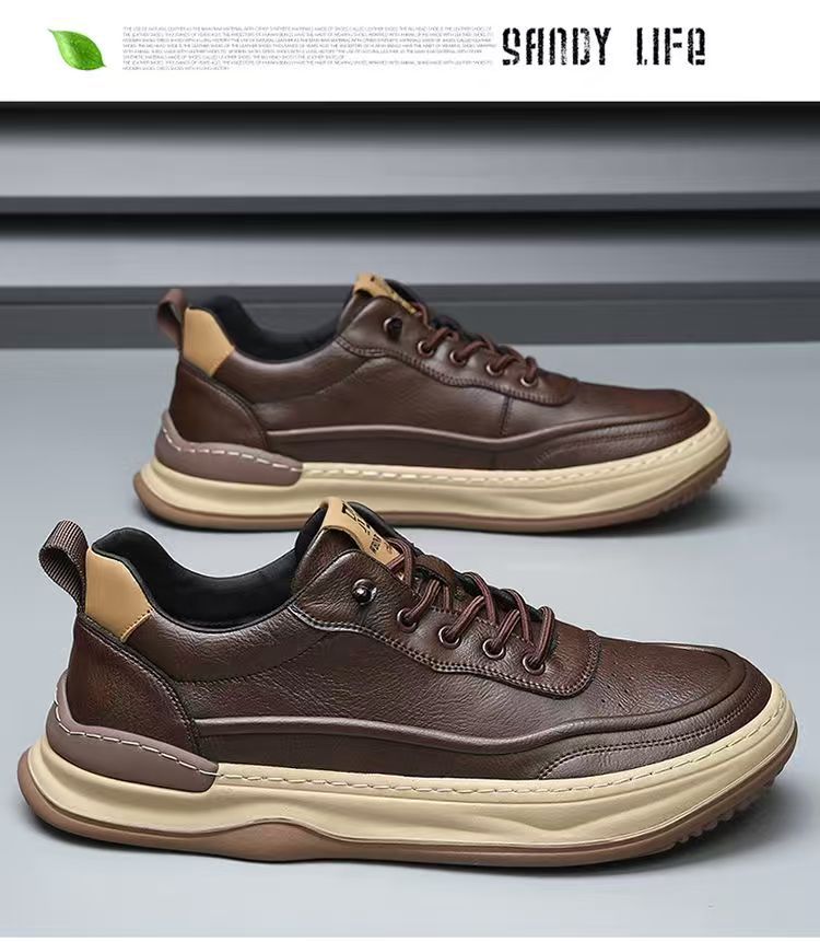 Scarpe casual da uomo traspiranti in pelle PU con lacci detail 5