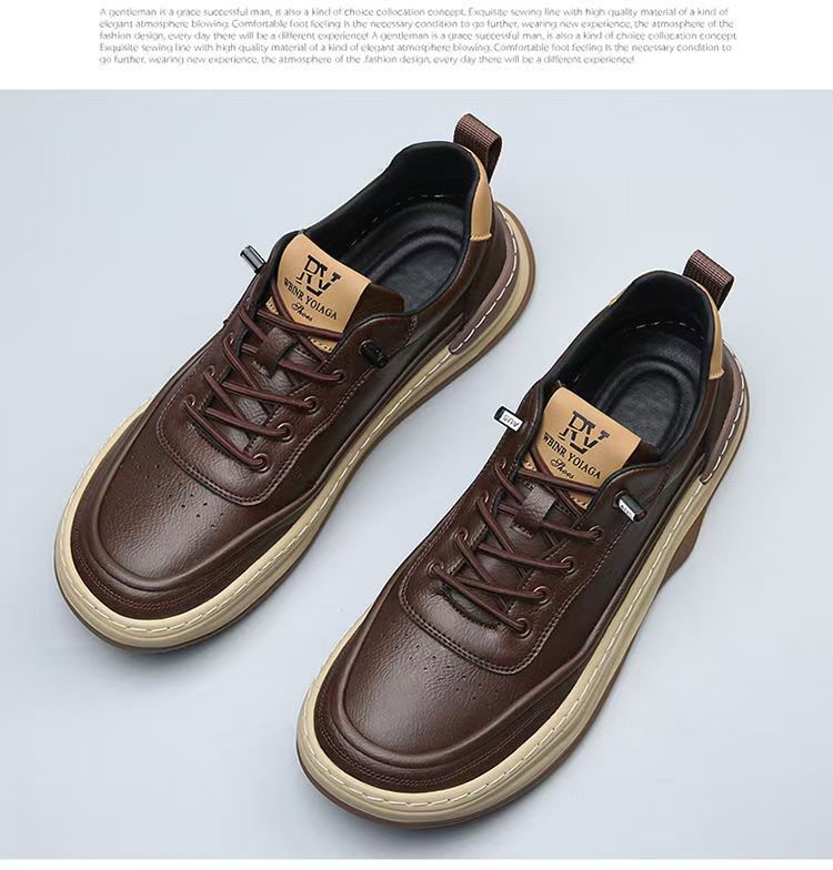 Scarpe casual da uomo traspiranti in pelle PU con lacci detail 6
