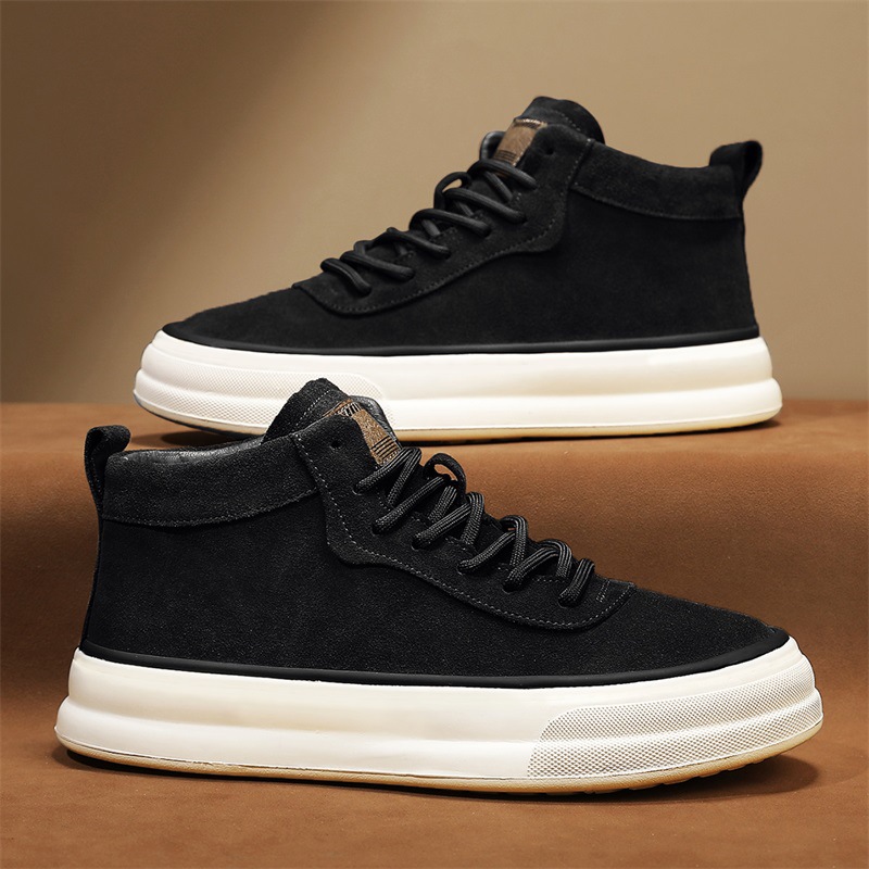 Herren-Freizeitschuhe aus Wildleder mit Schnürung und Plateau detail 17