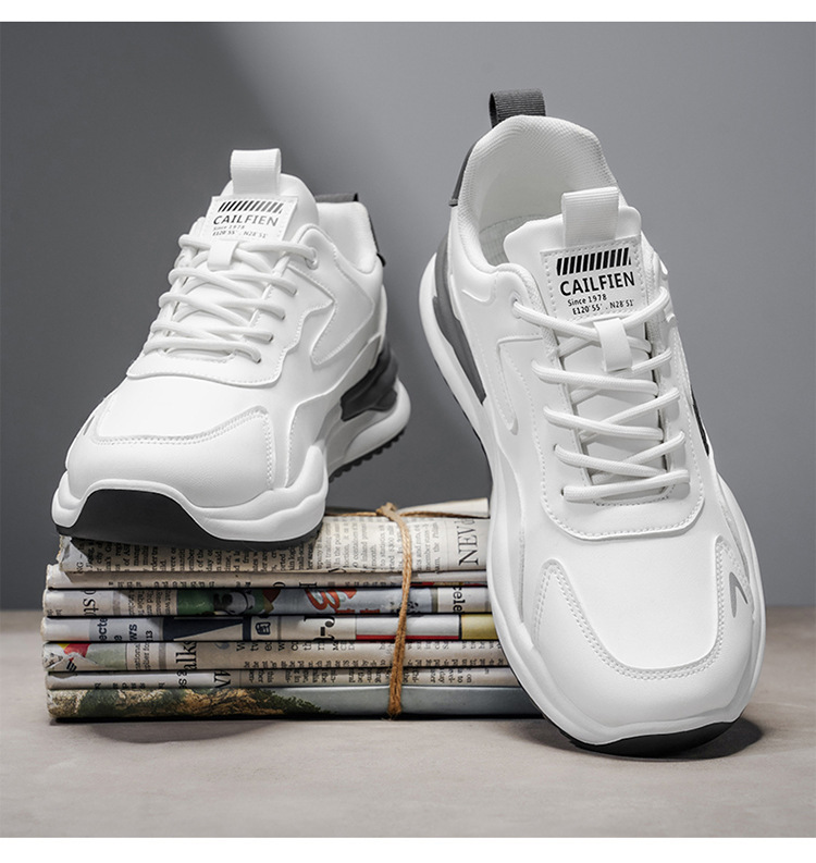 Men's Cushioned Platform Lace-Up Casual Shoes detail 9