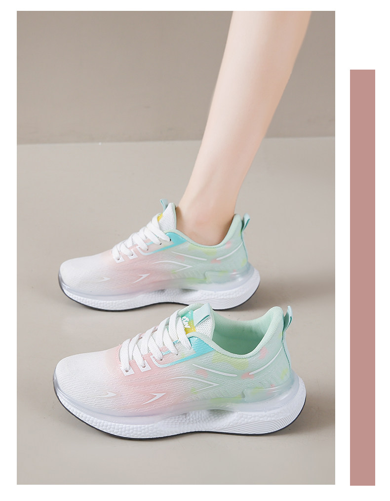 Atmungsaktive, gedämpfte Damen-Laufschuhe mit Schnürung detail 13