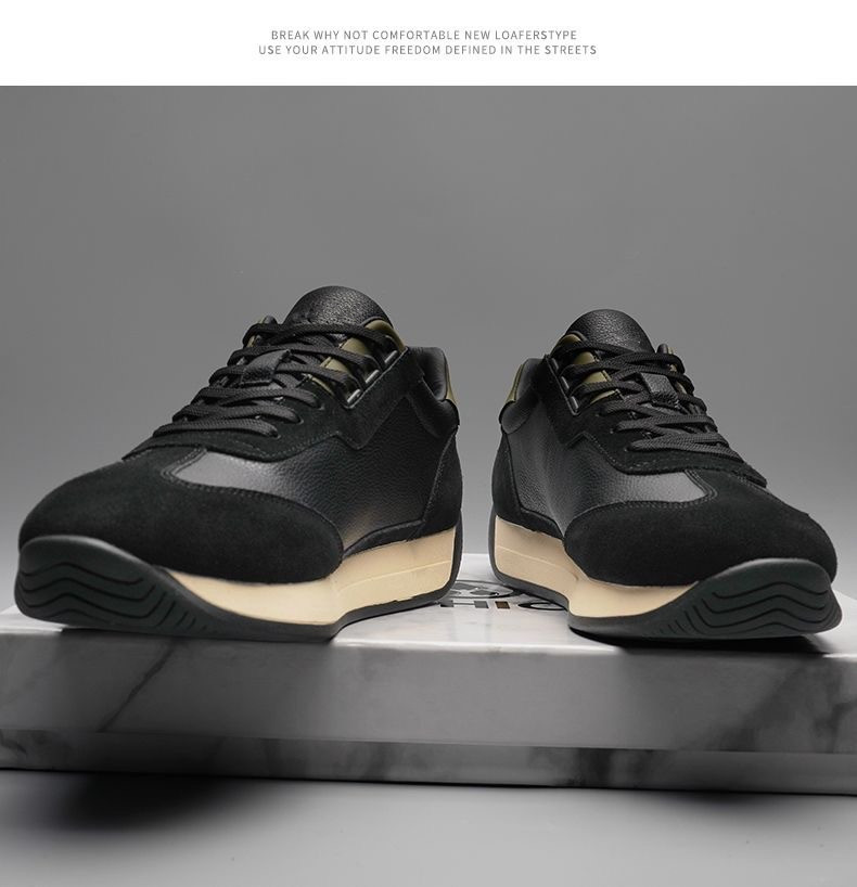 Men's Vintage Cushioned Lace-Up Casual Sneakers detail 7