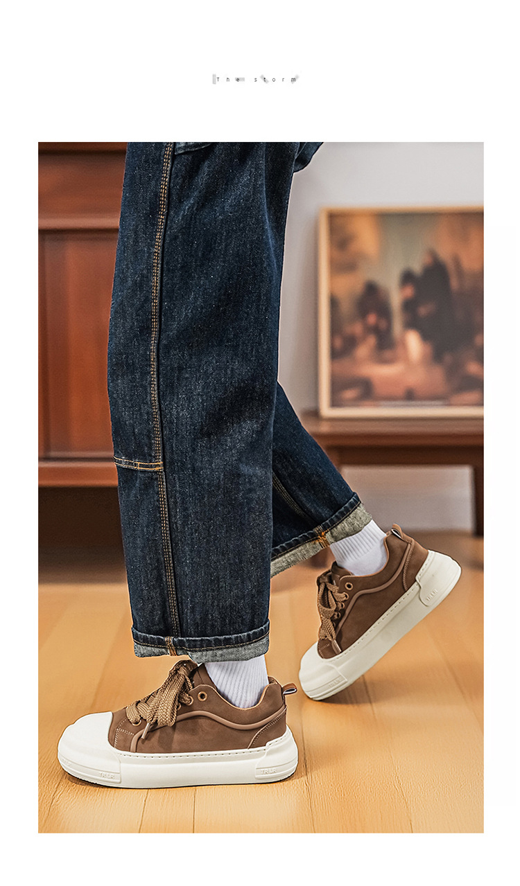 Men's Platform Lace-Up Chunky Casual Shoes detail 2