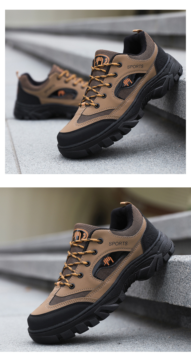 Atmungsaktive rutschfeste Herren-Sportschuhe zum Schnüren für draußen detail 6