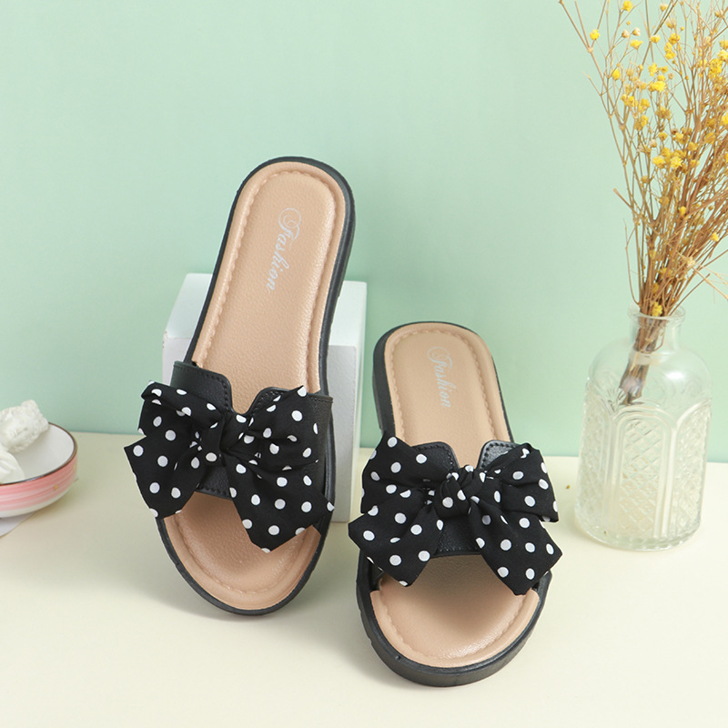 Polka Dot Butterfly Black