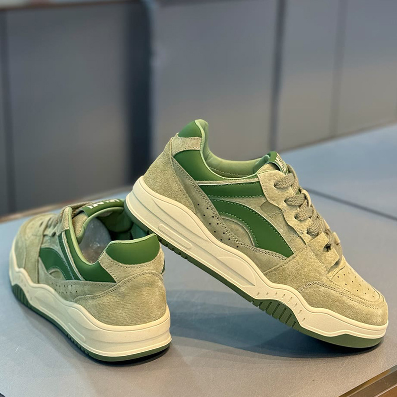 Zapatillas de skate unisex de ante con cordones y diseño color block 5