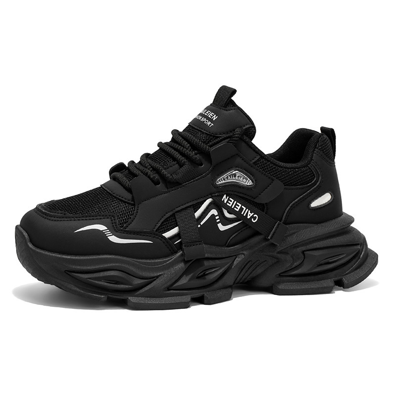 Atmungsaktive Chunky Plateau-Sneaker für Herren mit Schnürung 6