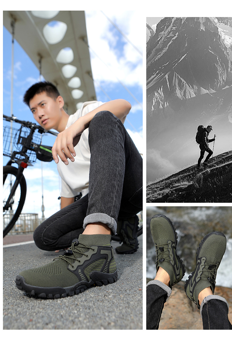 Atmungsaktive rutschfeste Sportschuhe für Herren aus Strick detail 4