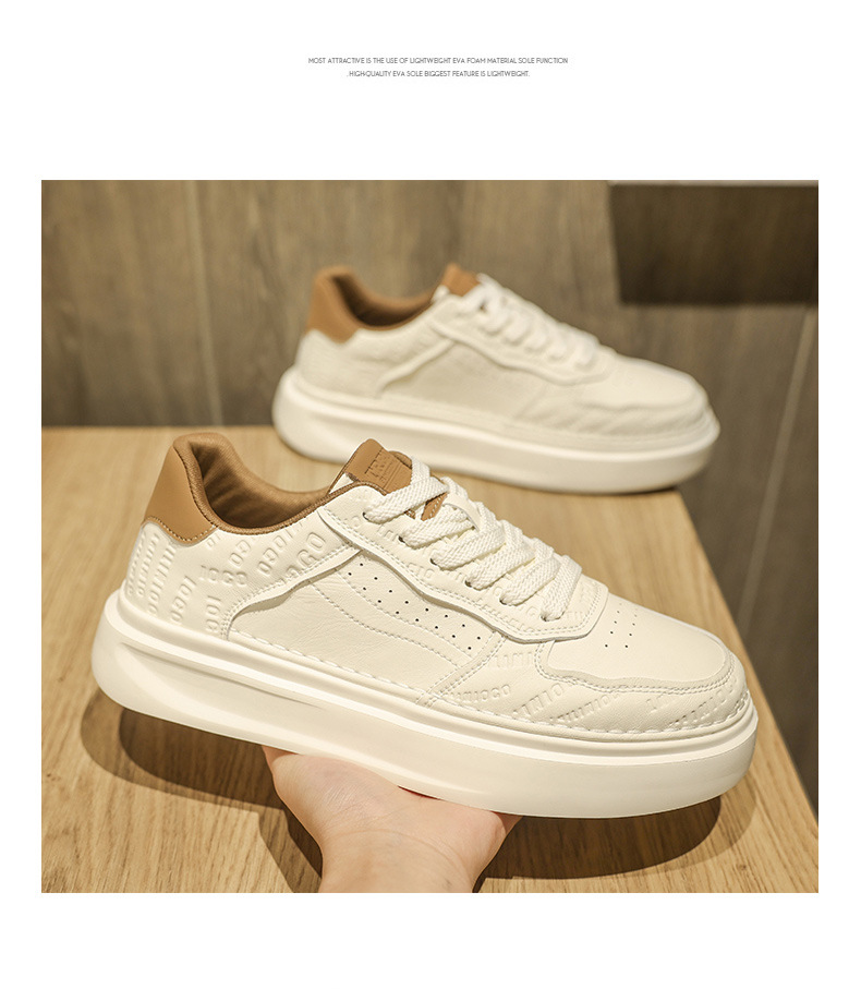Men's Breathable Platform Lace-Up Casual Shoes detail 5