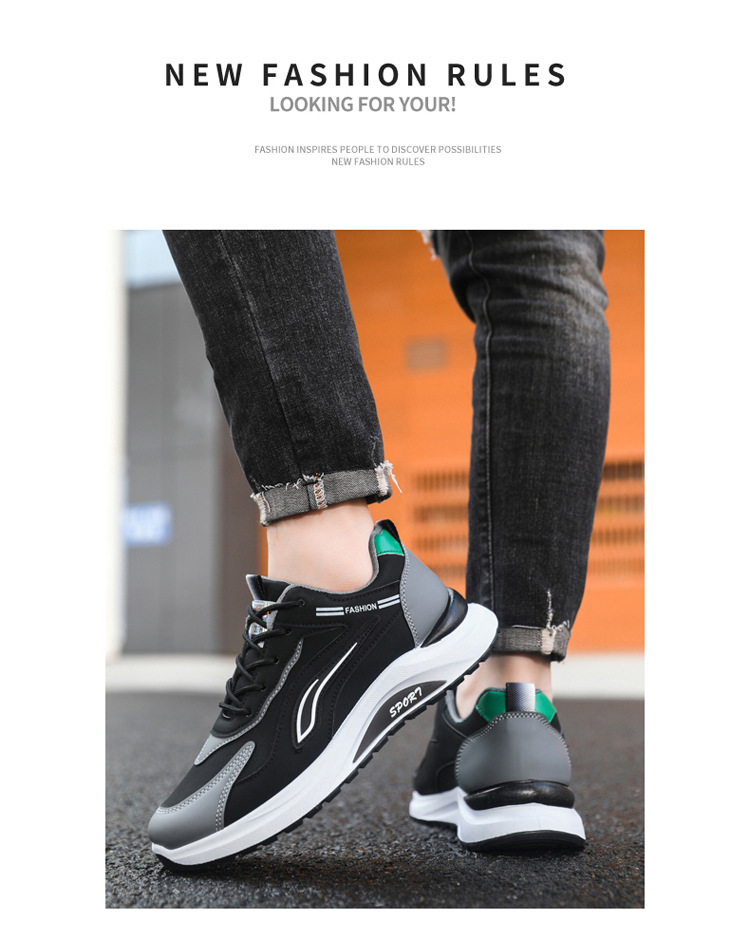 Men's Colorblock Cushioned Lace-Up Sneakers detail 11