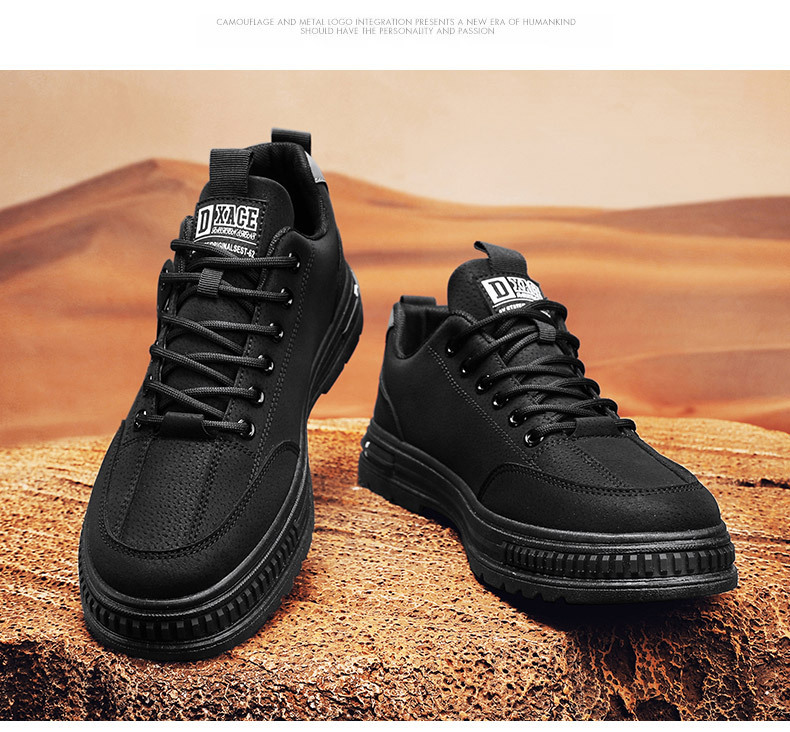 Rauleder-Schnürer für Herren rutschfeste Freizeitschuhe detail 14