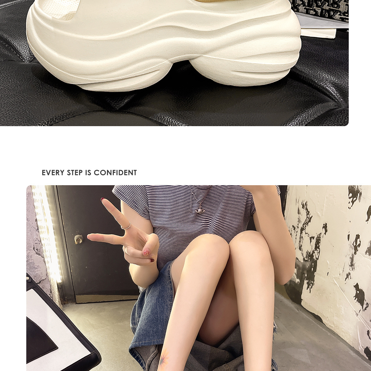 Chaussons à plateforme épaisse et amorti EVA pour femme detail 7