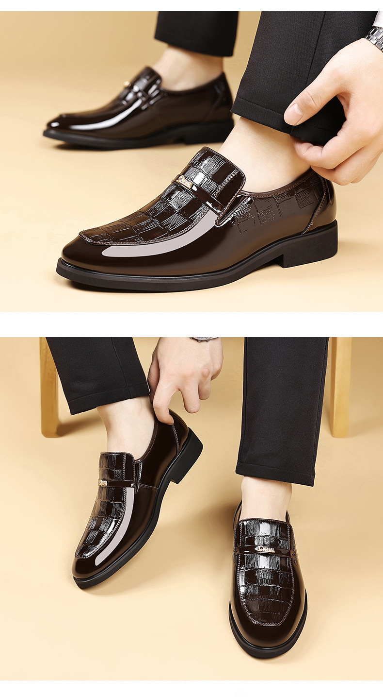 Nette instapschoenen voor heren van PU-leer detail 2