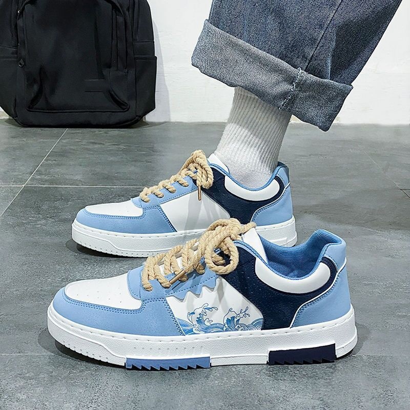 Skateschoenen voor heren met grafische print en vetersluiting 3