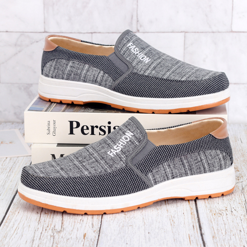 Atmungsaktive Canvas-Slip-On-Freizeitschuhe für Herren detail 8