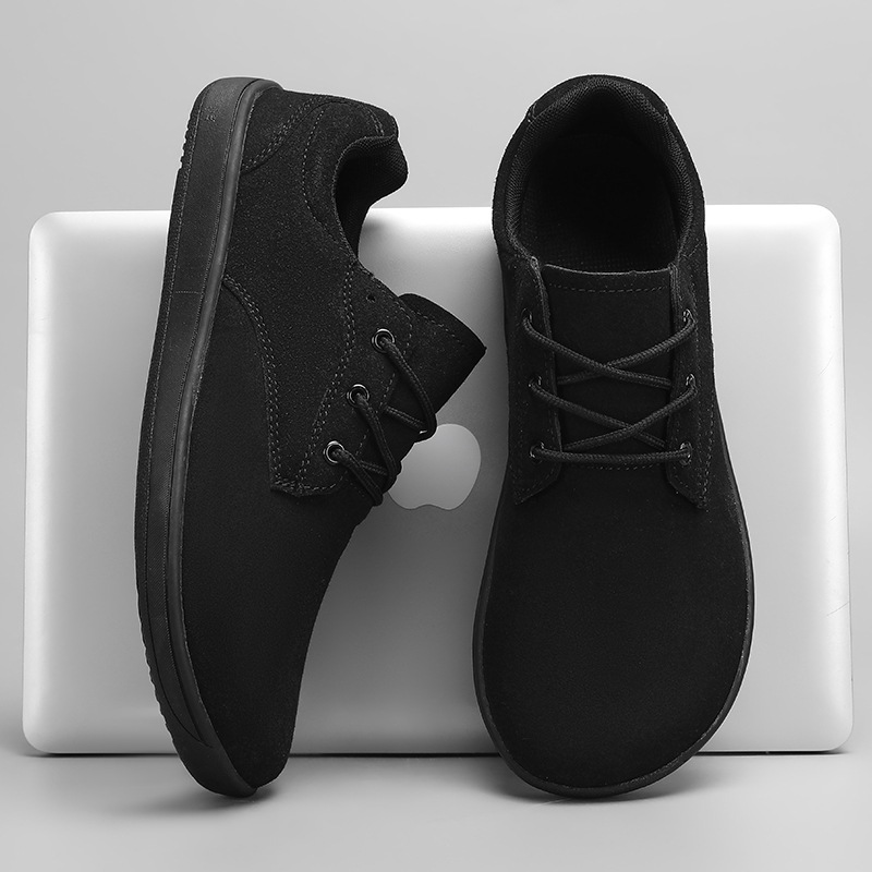 Scarpe casual basse stringate da uomo in pelle scamosciata 6