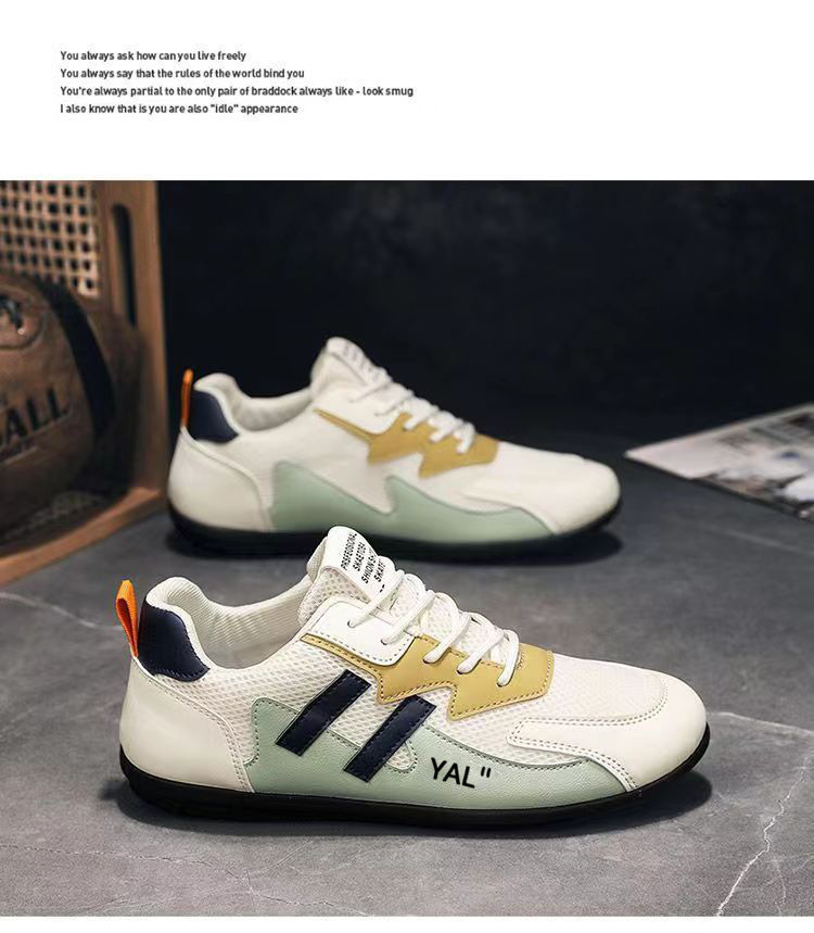 Atmungsaktive Freizeitschuhe für Herren mit Schnürung im Colorblock-Design detail 5