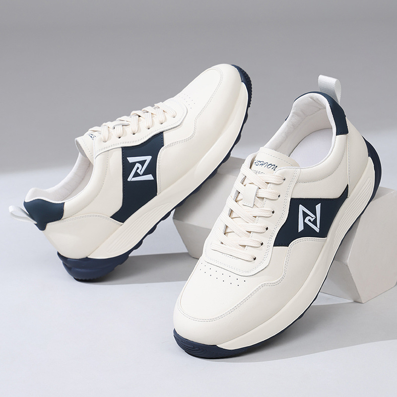 Men's Leather Cushioned Platform Casual Shoes detail 2