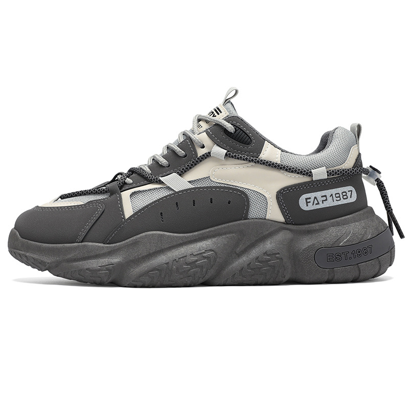 Atmungsaktive Chunky Plateau-Sneaker für Herren im Colorblock-Design 6