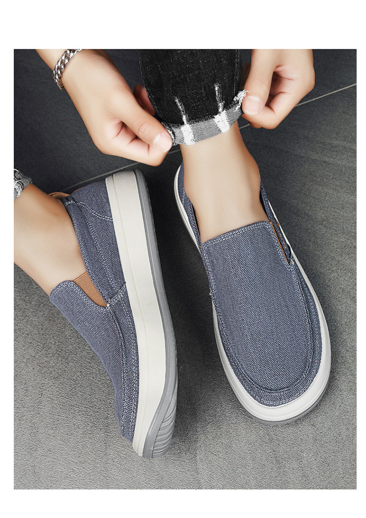 Men's Breathable Canvas Slip-On Casual Shoes detail 7