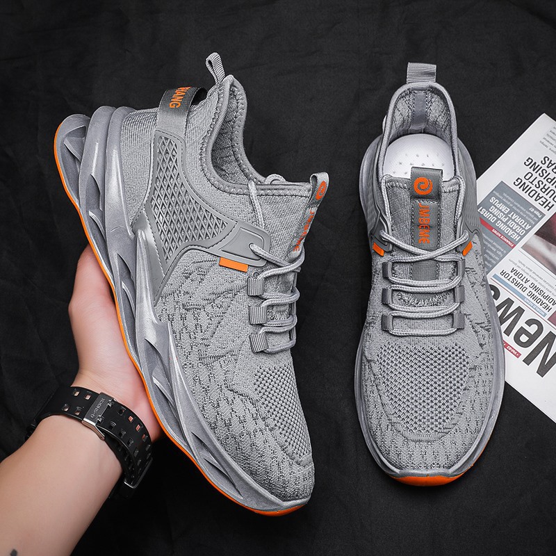 Men's Breathable Knit Cushioned Running Shoes 2