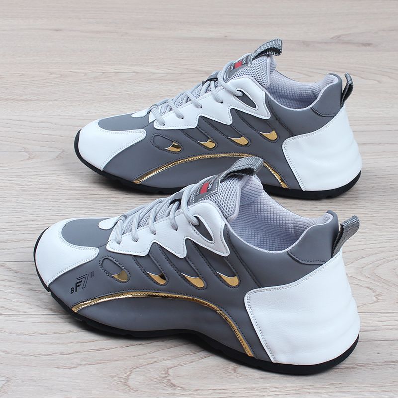Men's Colorblock Cushioned Lace-Up Casual Sneakers detail 8