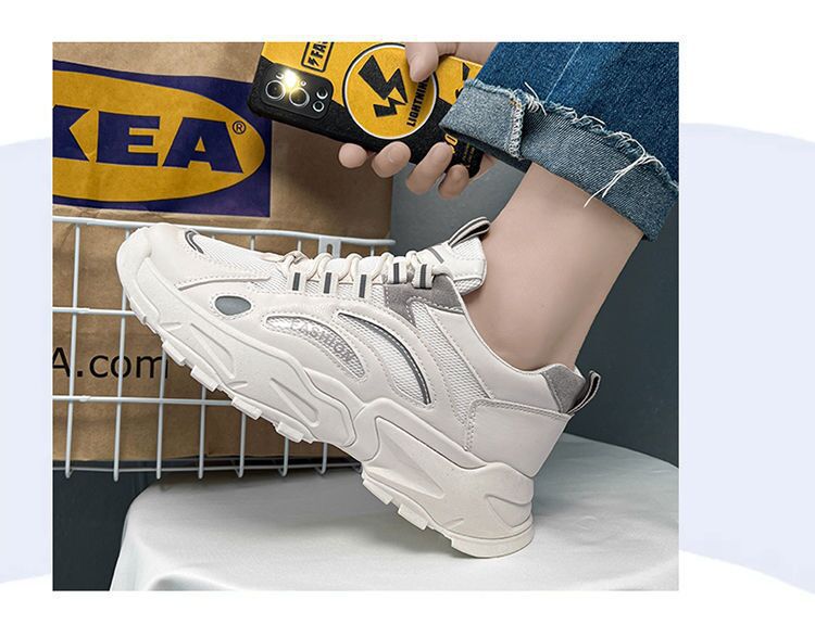 Men's Breathable Colorblock Platform Casual Shoes detail 7