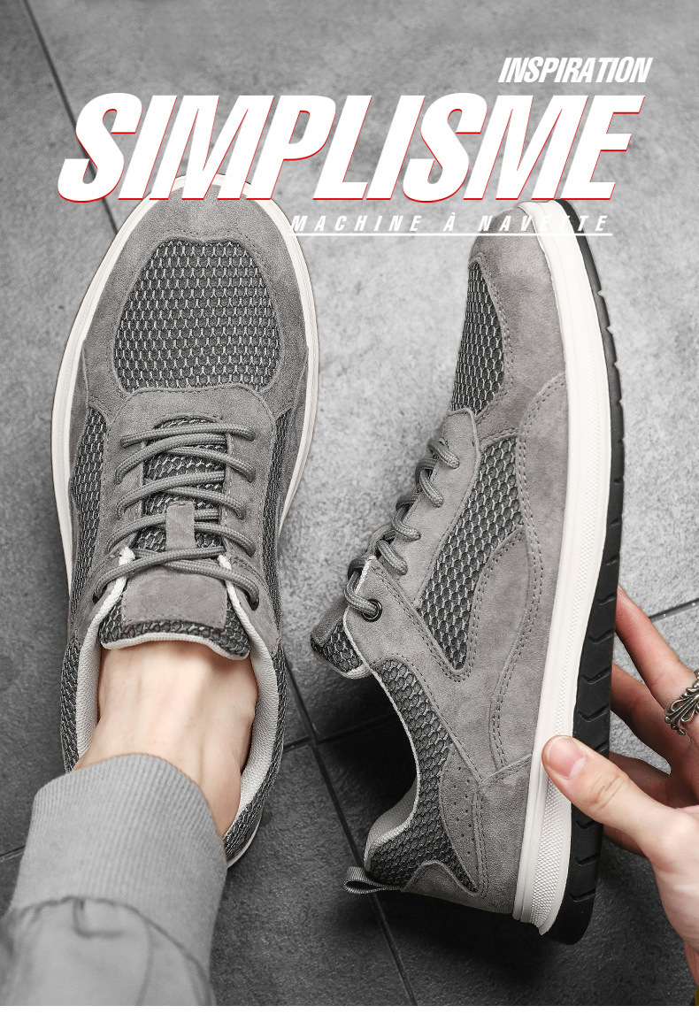 Scarpe casual stringate e traspiranti in mesh da uomo detail 1