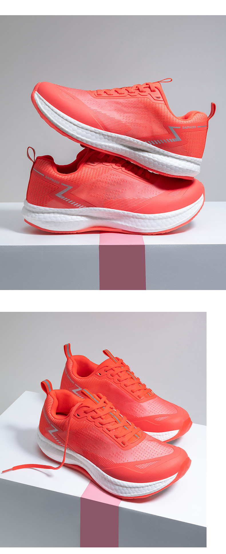 Unisex Breathable Cushioned Platform Running Shoes detail 6