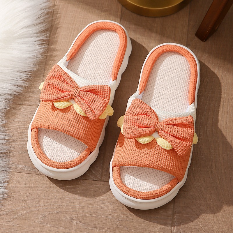 Women's Breathable Linen Open-Toe Slippers detail 14