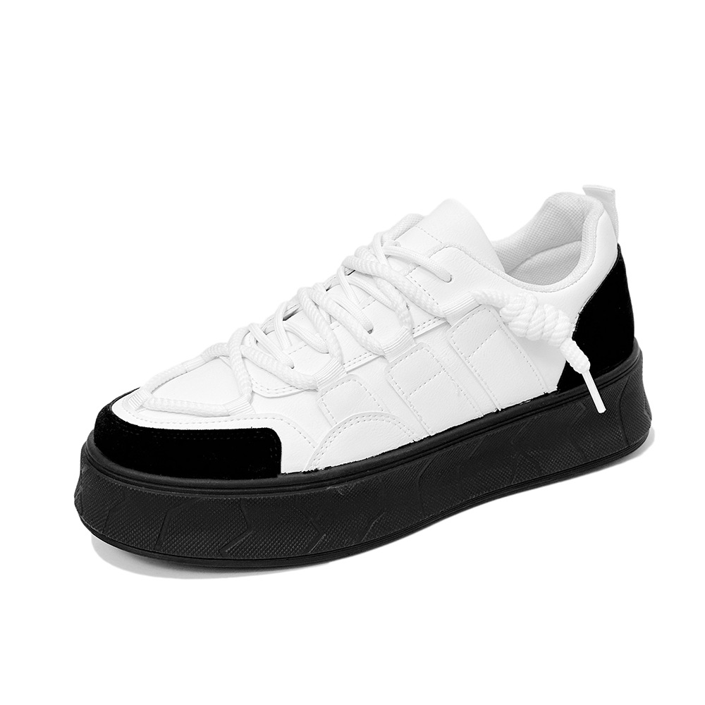 Men's Platform Lace-Up Colorblock Casual Shoes 6