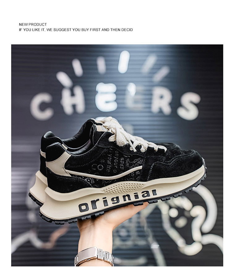 Men's Colorblock Cushioned Platform Casual Shoes detail 13