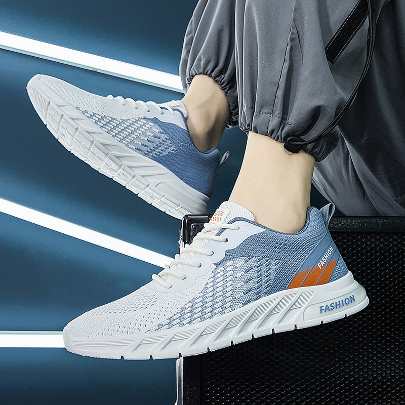 Men's Breathable Mesh Lace-Up Running Shoes 5