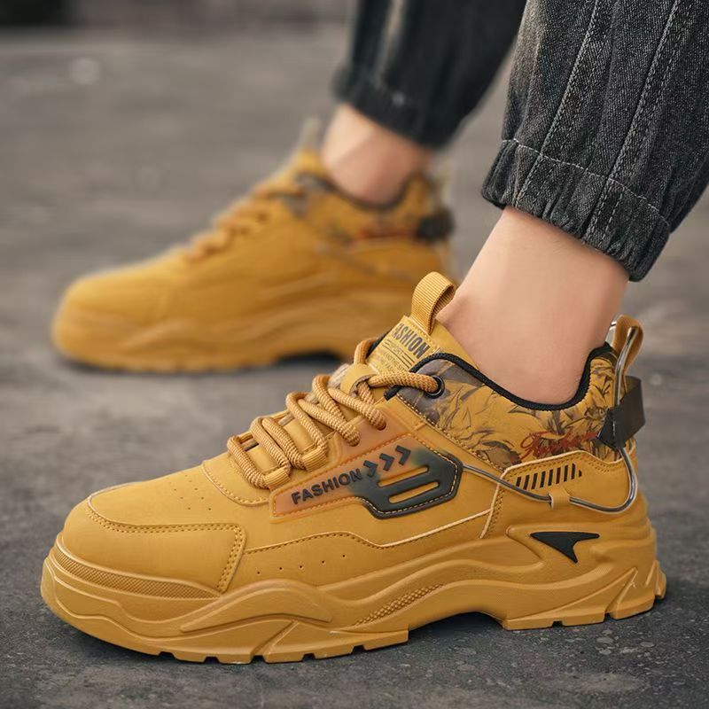 Baskets casual à lacets et blocs de couleurs pour homme 4