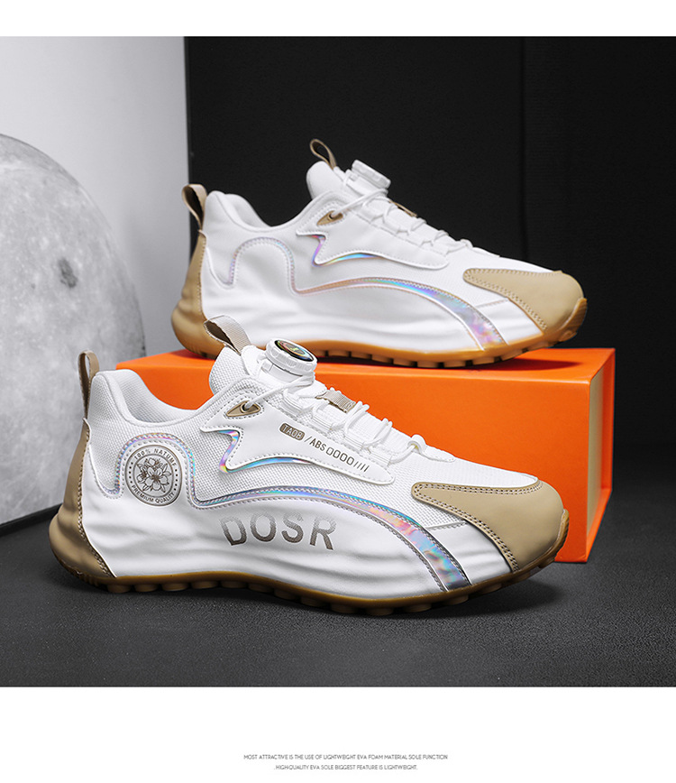 Ademende herensneakers met colorblock en draaisluiting detail 7