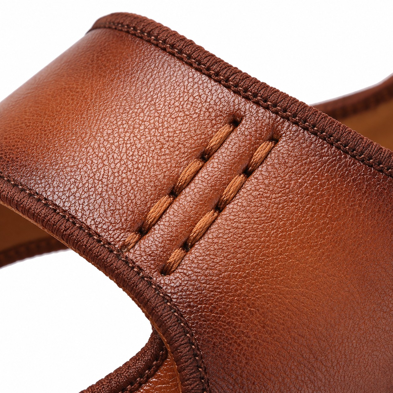 Men's Full-Grain Leather Cushioned Slingback Sandals 14