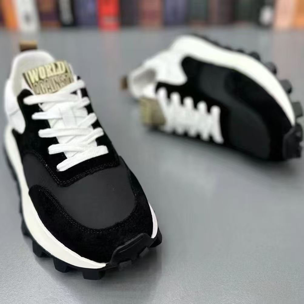 Zapatillas de deporte casuales unisex con plataforma y cordones retro 5