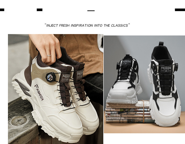 Chaussures casual à plateforme antidérapantes pour homme style colorblock detail 2
