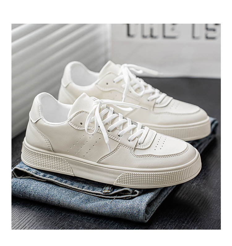 Men's Breathable PU Leather Lace-Up Casual Shoes detail 7