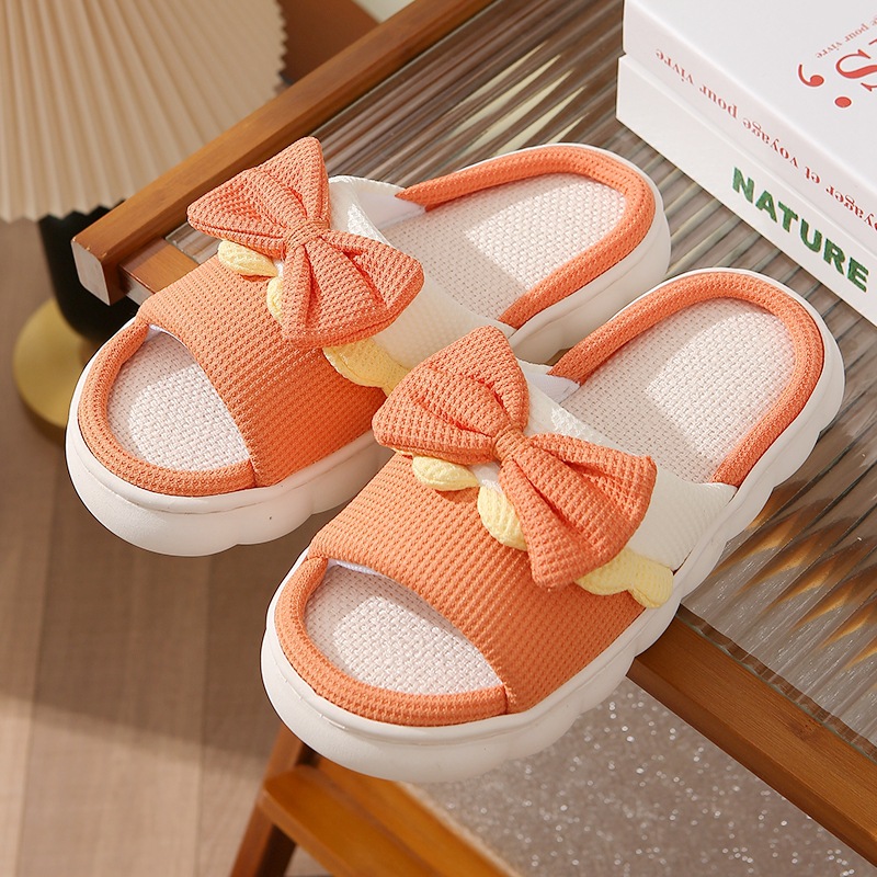 Women's Breathable Linen Open-Toe Slippers detail 15