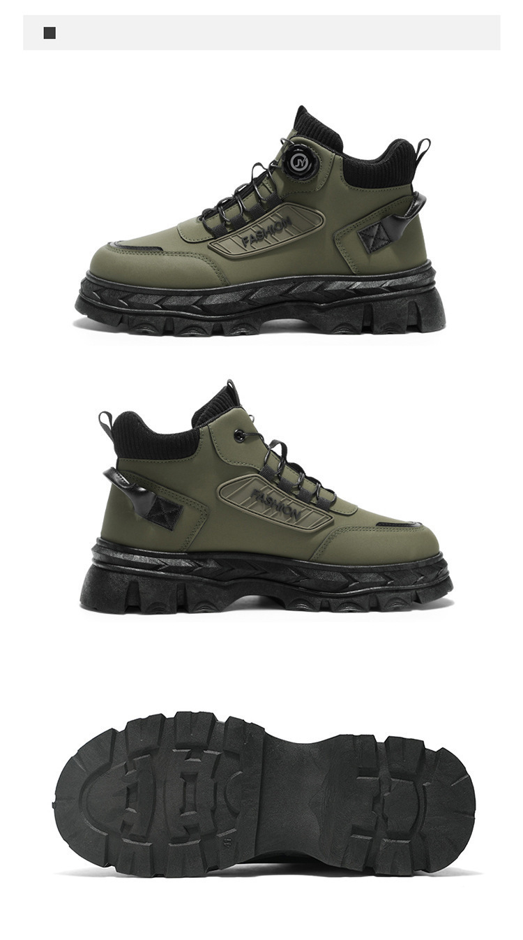 Botas con plataforma antideslizantes de piel PU para hombre detail 8