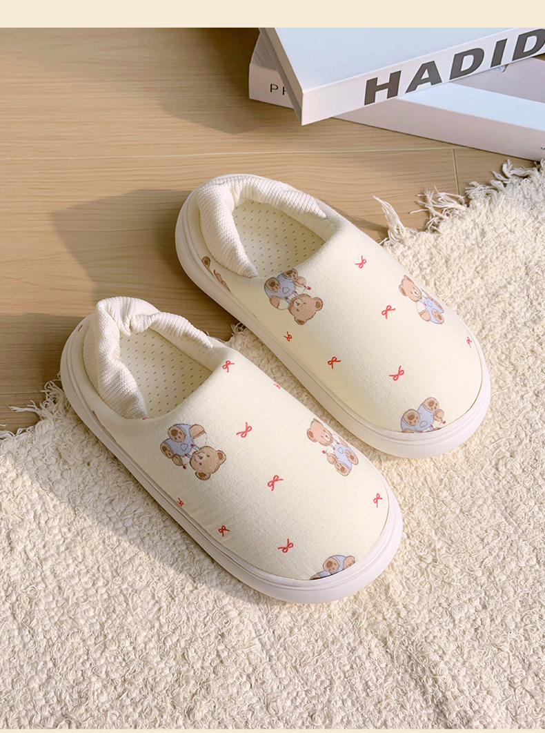 Pantofole slip-on da donna in morbido cotone detail 6