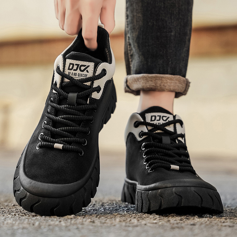 Men's Colorblock Non-Slip Platform Casual Shoes detail 3