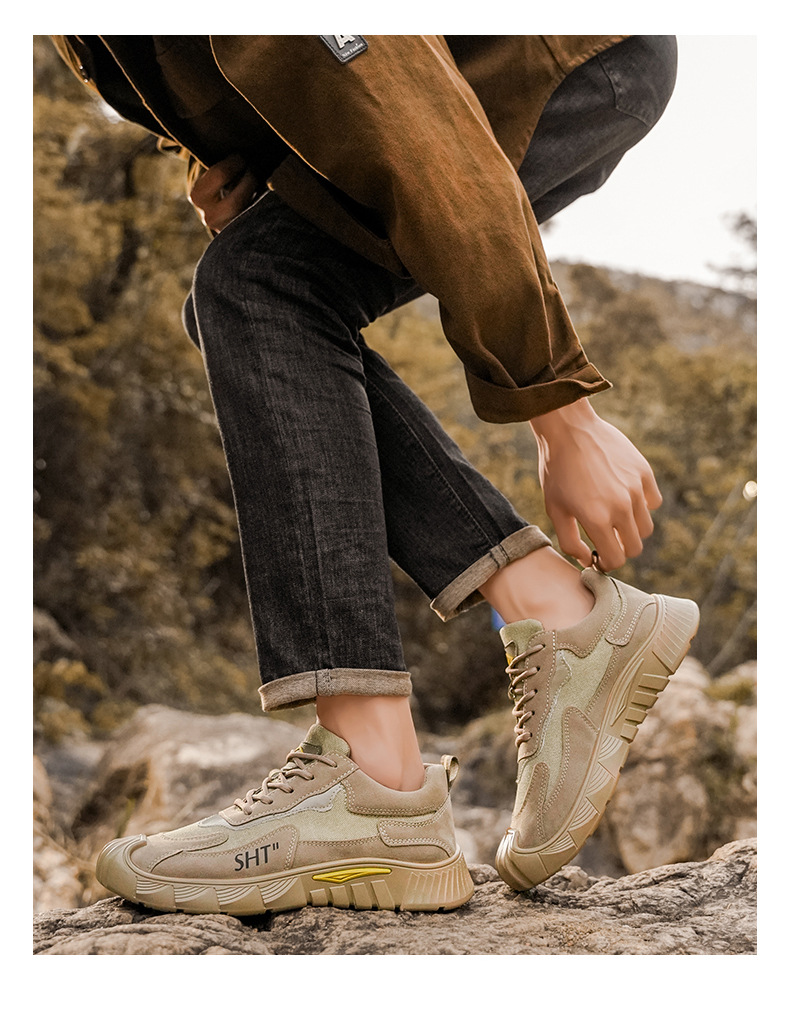 Chaussures casual pour hommes respirantes à lacets style color-block detail 6
